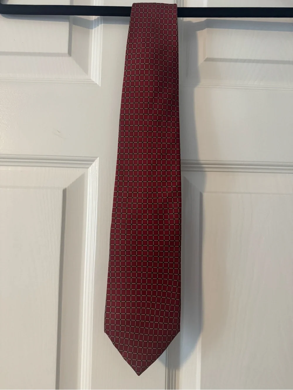 Brooks Brothers Makers Red Geometric Silk Tie